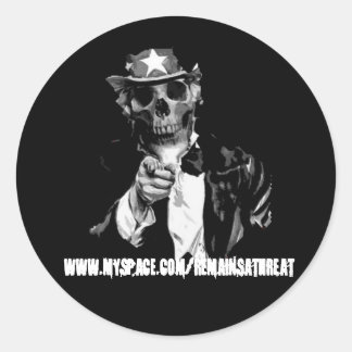 Sticker Rond collant de menace oncle