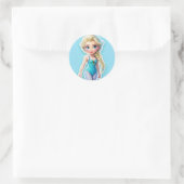 Sticker Rond collant fille en maillot de bain (Sac)