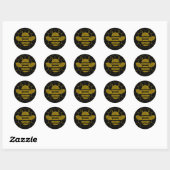 Sticker Rond collant noir et or peb peb (Feuille)