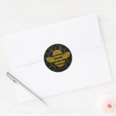 Sticker Rond collant noir et or peb peb (Enveloppe)