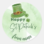 Sticker Rond collant rond classique de la journée happy st patr (Devant)