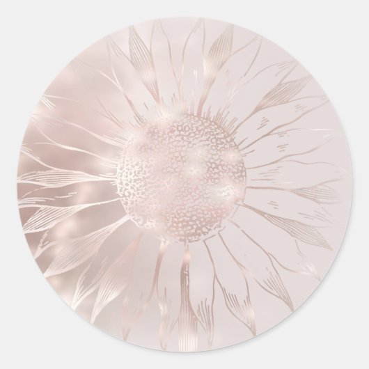 Sticker Rond collant rond classique de tournesol (Devant)