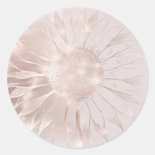 Sticker Rond collant rond classique de tournesol
