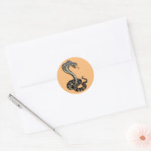 Sticker Rond collant rond classique du serpent de cobra (Enveloppe)