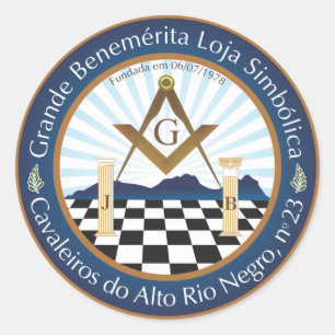 Sticker Rond Colle Freemason CARN