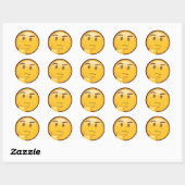 Sticker Rond Colle Just Thinking | Emoji (Feuille)