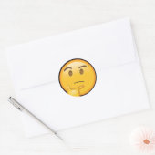 Sticker Rond Colle Just Thinking | Emoji (Enveloppe)