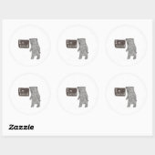 Sticker Rond Colle ronde (Feuille)