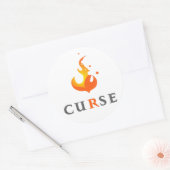 Sticker Rond Colle - Team Curse (Enveloppe)