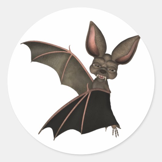 Sticker Rond ♥ Collection Art ♥ Vampire Bat ♥ (bat1) (Devant)