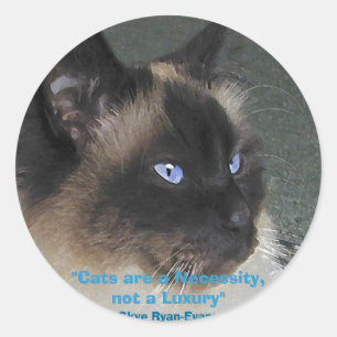 Sticker Rond Collection CAT BIRMAN RAGDOLL