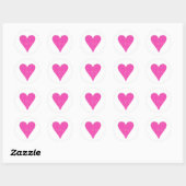 Sticker Rond Collection Coeur rose (Feuille)