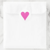 Sticker Rond Collection Coeur rose (Sac)