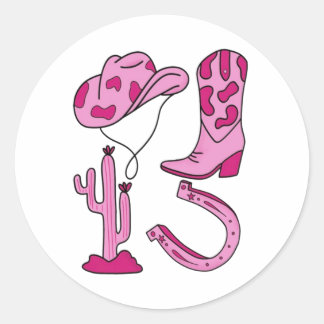 Sticker Rond Collection Cowboy Rose