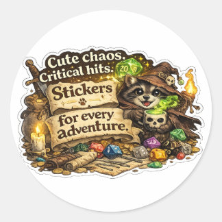 Sticker Rond Collection d'autocollants de coups critiques Chaos