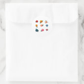 Sticker Rond Collection d'autocollants de fleurs exquises (Sac)