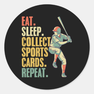 Sticker Rond Collection de cartes de sport Basket-ball Carte de