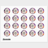 Sticker Rond Collection de couronnes florales d'Halloween Spook (Feuille)