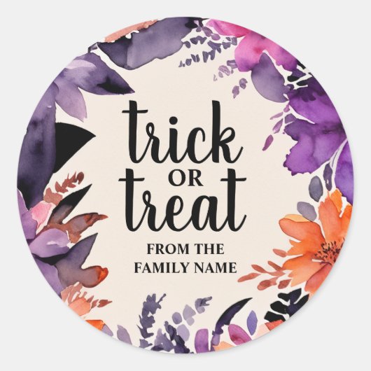 Sticker Rond Collection de couronnes florales d'Halloween Spook (Devant)