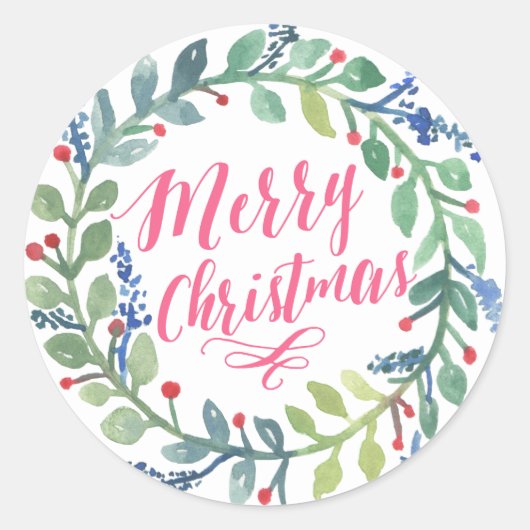 Sticker Rond Collection de fils aquarelle (Devant)