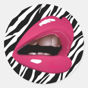 Sticker Rond Collection de lèvres DIVA