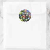 Sticker Rond Collection de marbres de verre (Sac)
