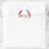 Sticker Rond Collection de partie d'adoption (Sac)