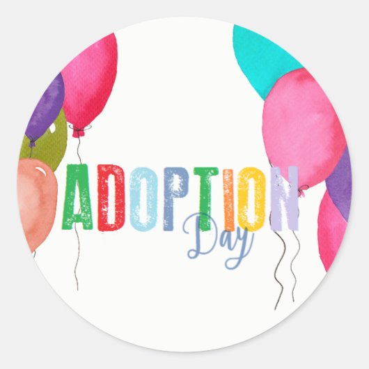 Sticker Rond Collection de partie d'adoption (Devant)