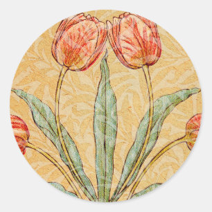 Sticker Rond Collection de peinture vintage Tulip Morris