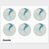 Sticker Rond Collection de sirènes peintes (Feuille)