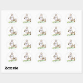 Sticker Rond Collection d'oeufs de Pâques (Feuille)