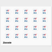 Sticker Rond Collection du parti Élections USA ! (Feuille)