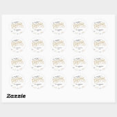 Sticker Rond Collection familiale moderne Photo Typographie de  (Feuille)