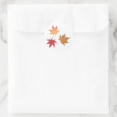 Sticker Rond Collection Feuille d'automne (Sac)