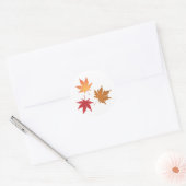Sticker Rond Collection Feuille d'automne (Enveloppe)