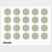 Sticker Rond Collection Llamarama | Motif Cactus mignon (Feuille)