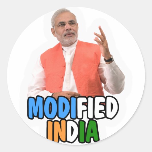 Sticker Rond Collection Narendra Modi (Devant)