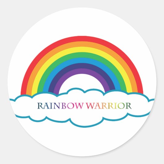 Sticker Rond Collection Rainbow Warrior (Devant)