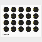 Sticker Rond Collection Sticker-Elegance de minuit (Feuille)