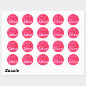 Sticker Rond Collection Valentines (Feuille)