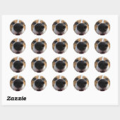 Sticker Rond Collection Welsh Corgi Chien Nose (Feuille)