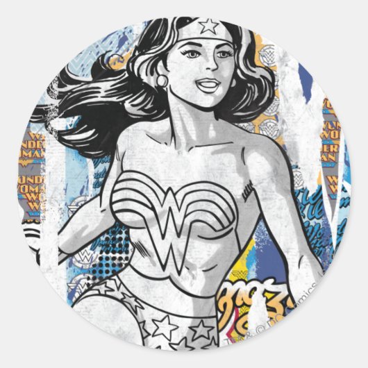 Sticker Rond Collection Wonder Woman 4 (Devant)