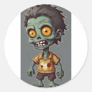 Sticker Rond Collection Zombie Friends