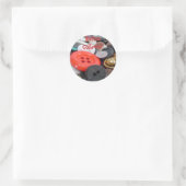 Sticker Rond Collectionneur de boutons (Sac)