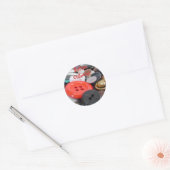 Sticker Rond Collectionneur de boutons (Enveloppe)