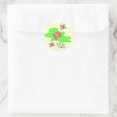 Sticker Rond Collectionneur de papillons (Sac)