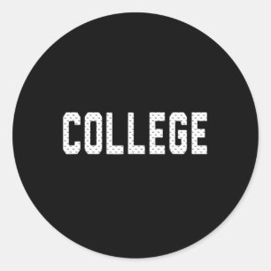 Sticker Rond 'College' 80s Party House Movie College 1