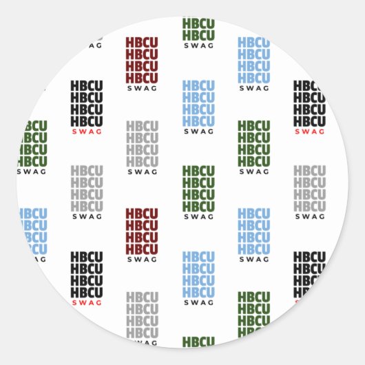 Sticker Rond Collège Black Historique Et Universités HBCU (Devant)