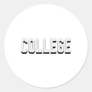 Sticker Rond College's 80 Party House Movie College 1