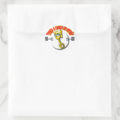 Sticker Rond Colles acte colantes-Troça la Tête du « Piston " (Sac)